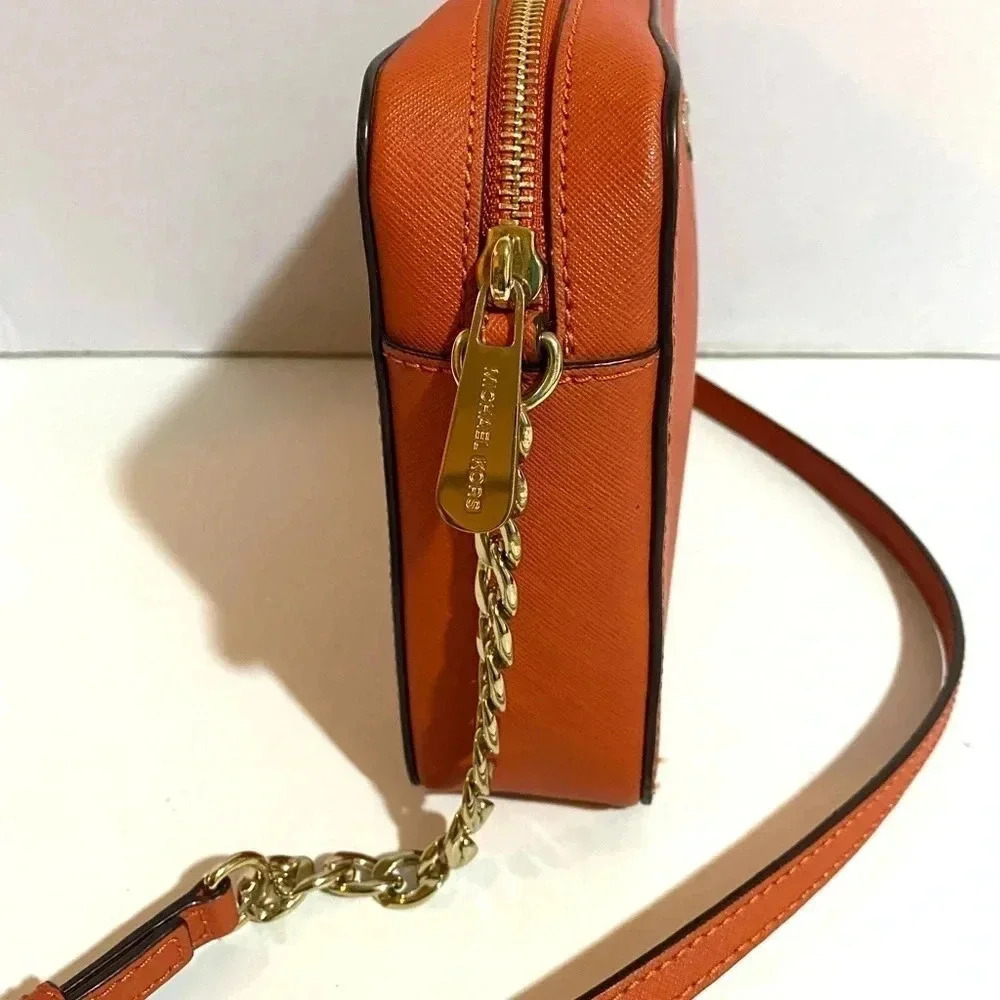 Michael kors orange saffiano leather crossbody handbag - Picture 4 of 15